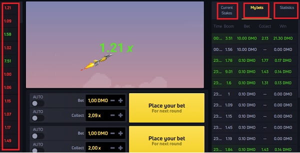 Painel de apostas do JetX com aposta dupla configurada