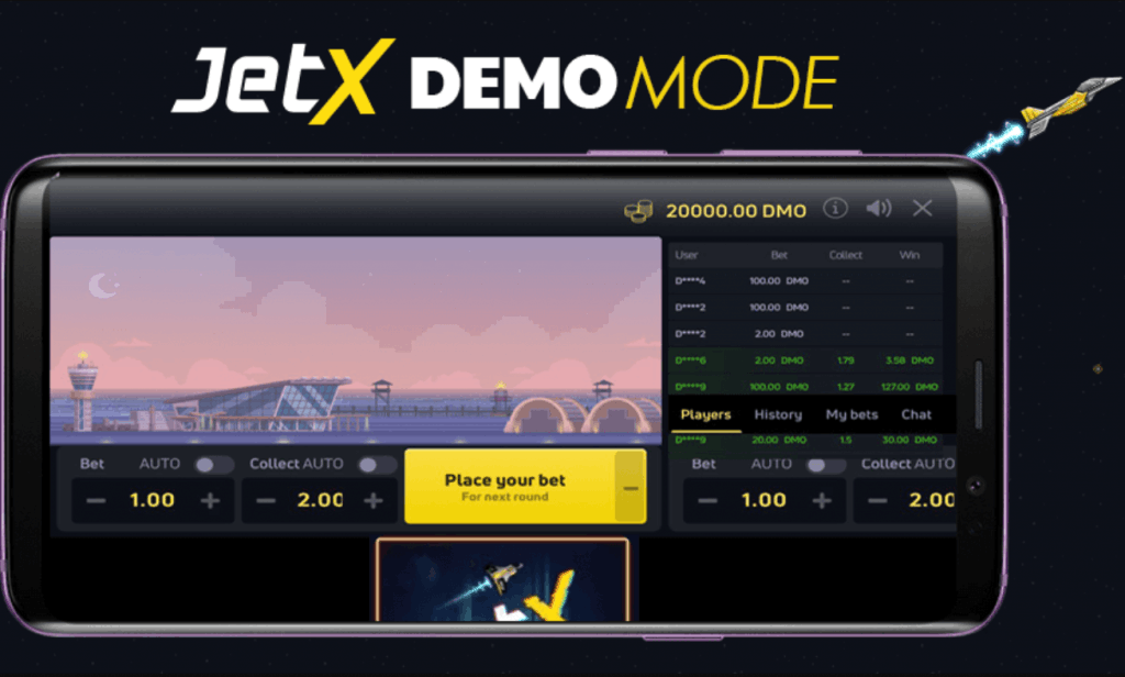 Versão demo do JetX — aprendendo sem risco financeiro
